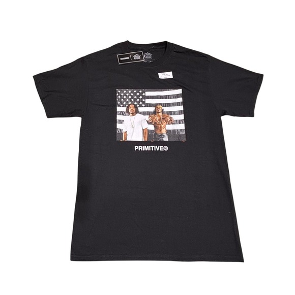 Primitive Skateboarding Other - Primitive Skateboarding Outkast USA Flag Graphic Black T Shirt Mens Size Medium